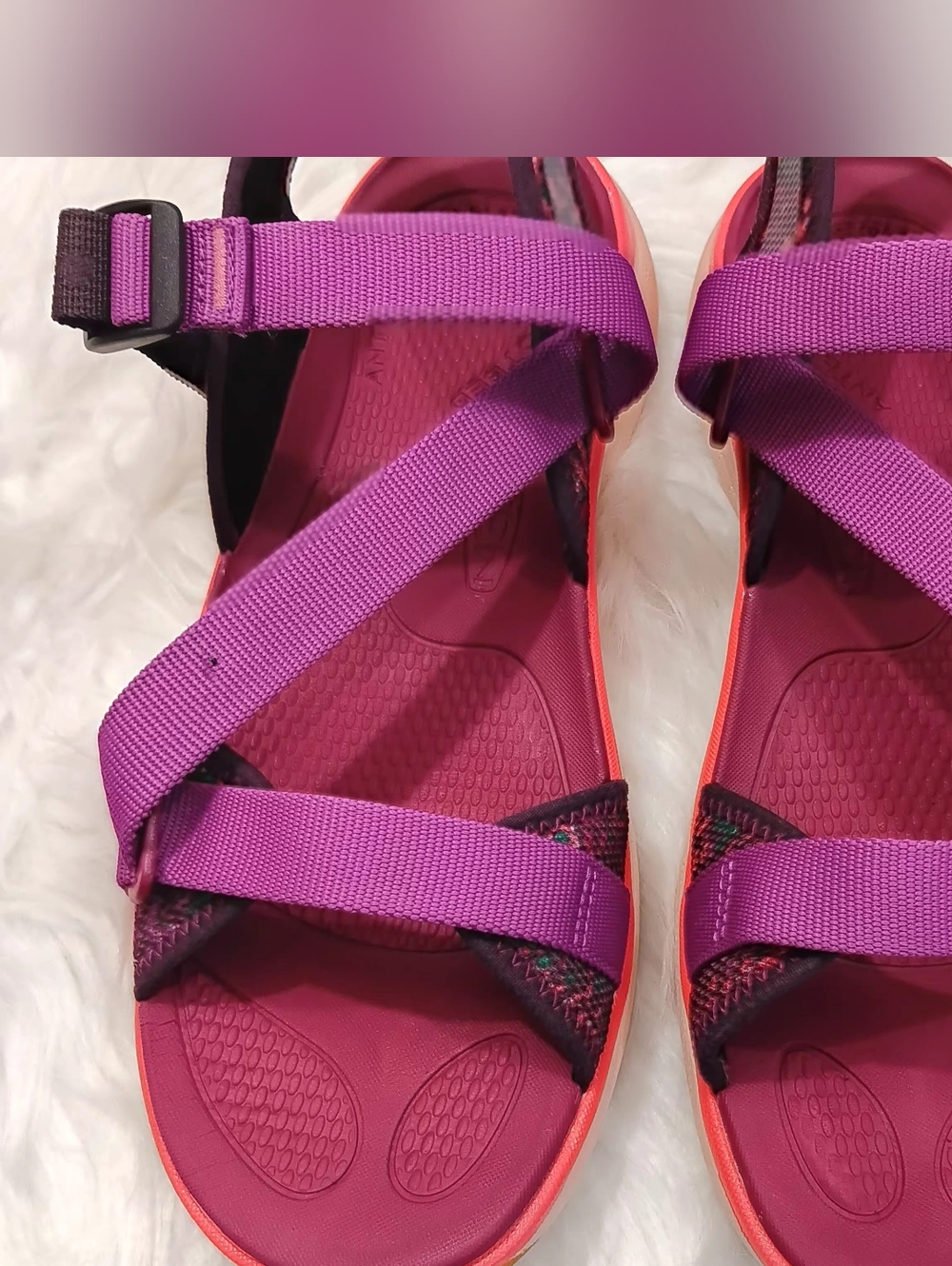 Keen Leiki Hiking Open Toe Sandals Women's  Sz 11 Plum Adjustable Straps Hiking